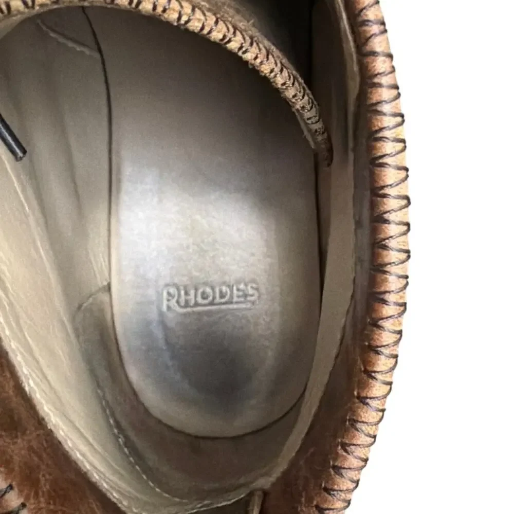 Rhodes Tracker Boots Suede Moc Toe Chukka Work Boots Size 10 Brown